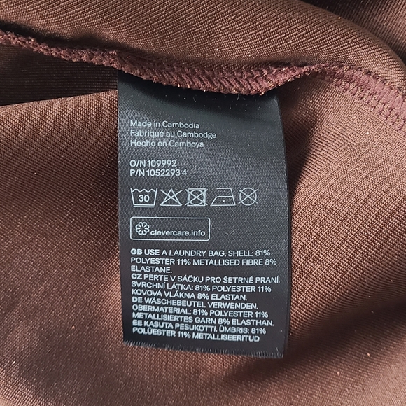 ✨️Any 3 for $15✨️ H&M Sparkly Ruched Brown Halter Dress - Picture 4 of 6